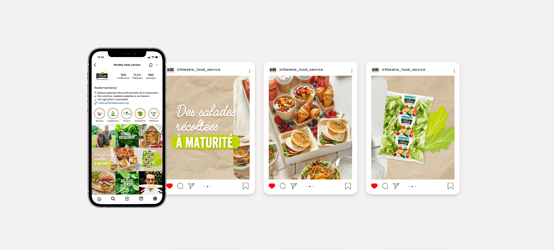 Post Instagram Florette Food Service client Aioli Digital agence marketing digital