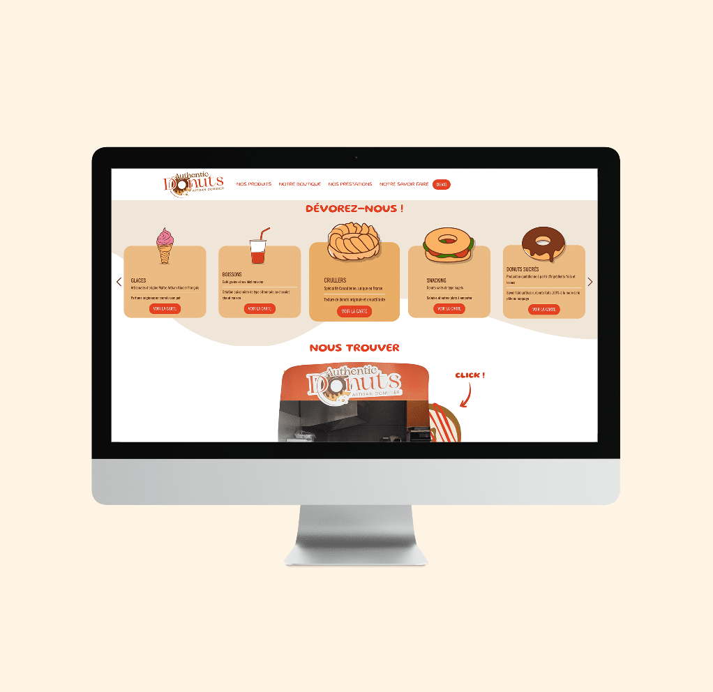 Site internet Authentic Donuts developpement web site vitrine