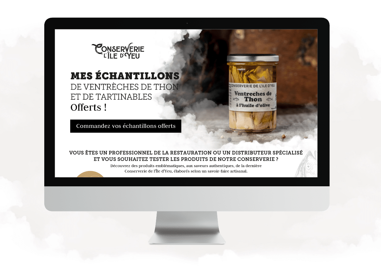 Leadpage Conserverie l'Île d'Yeu outil web agence aioli digital