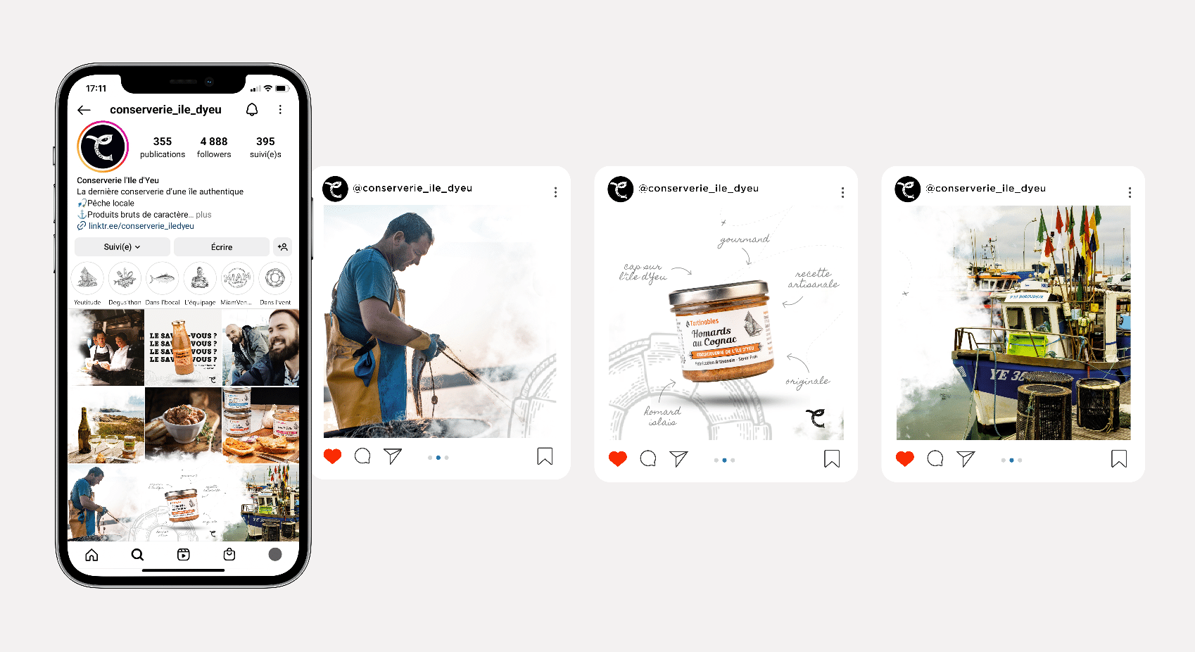 Post Instagram Conserverie l'Île d'Yeu stratégie digitale