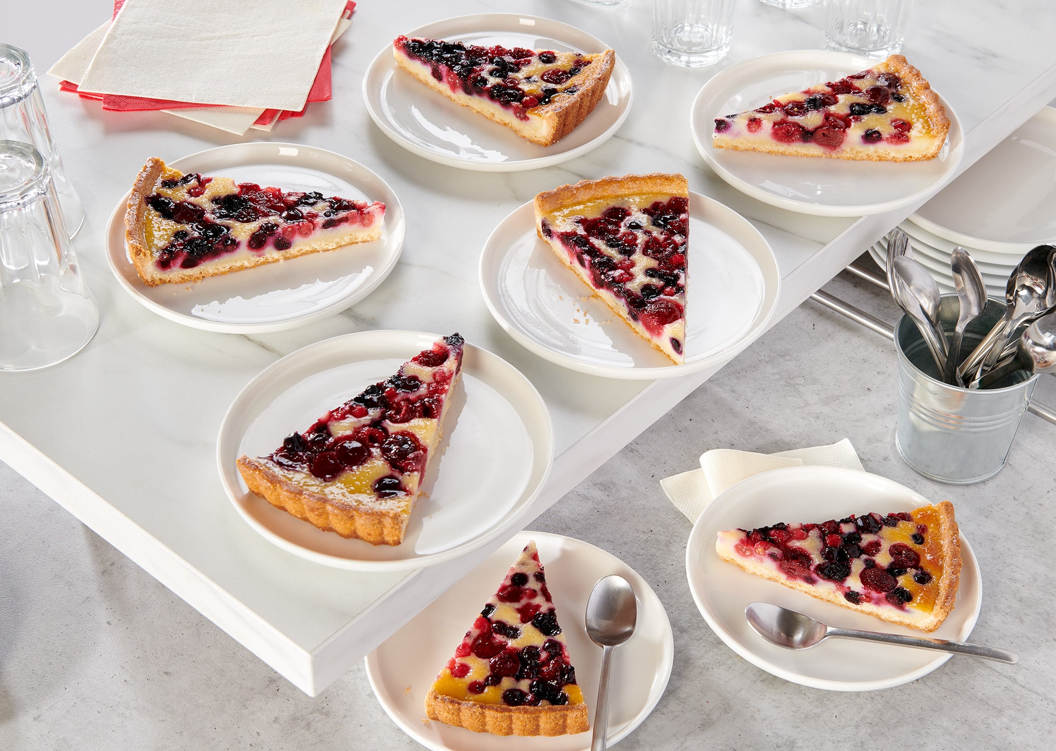 Part de tarte aux cerises