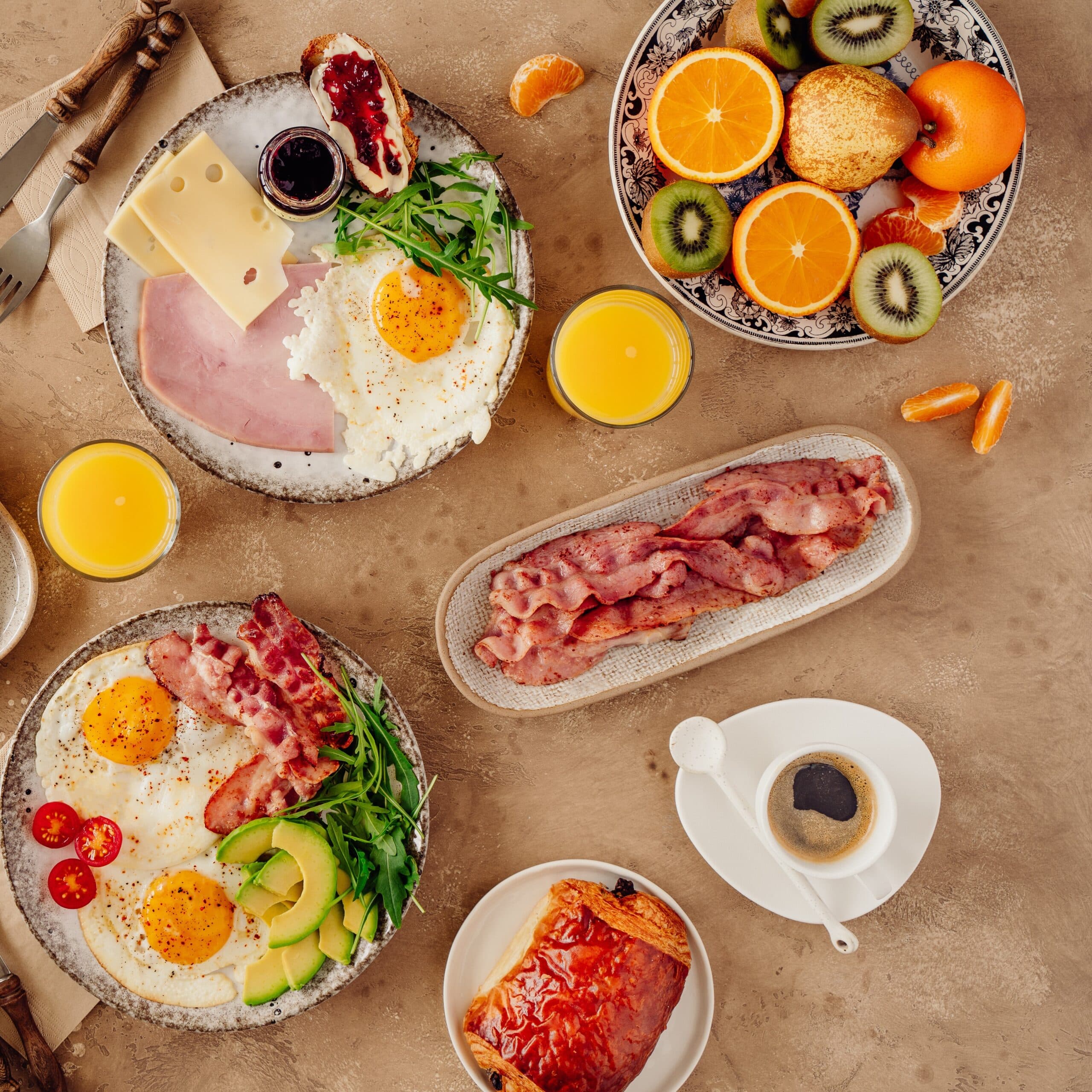 Petit déjeuner varié