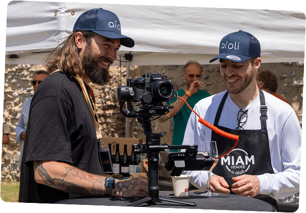 Captation évenement Miam Vendée Bruno Aubin Top Chef avec Aïoli Digital agence communication food