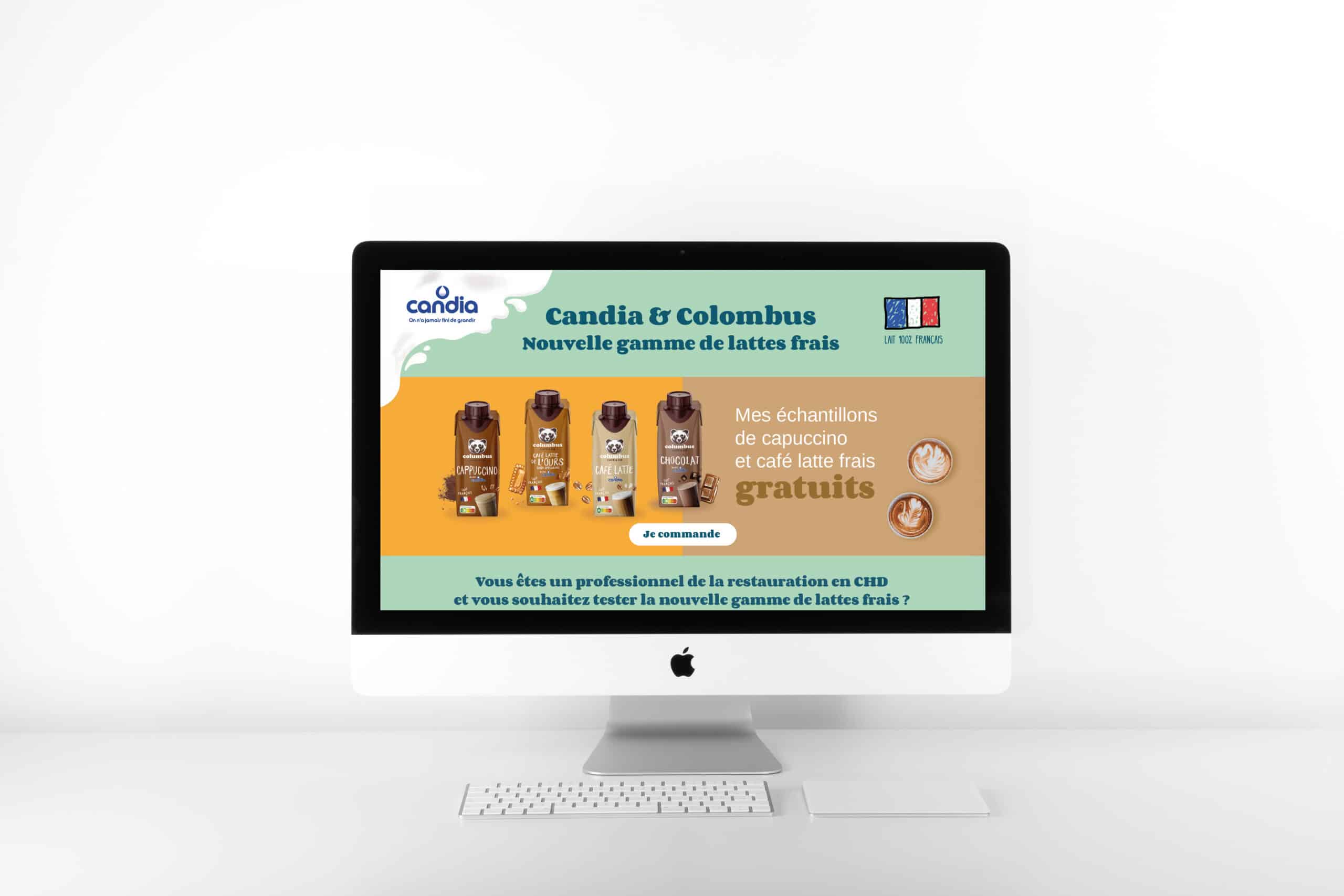 Candia Columbus leadpage expertise developpement web Aioli Digital communication food