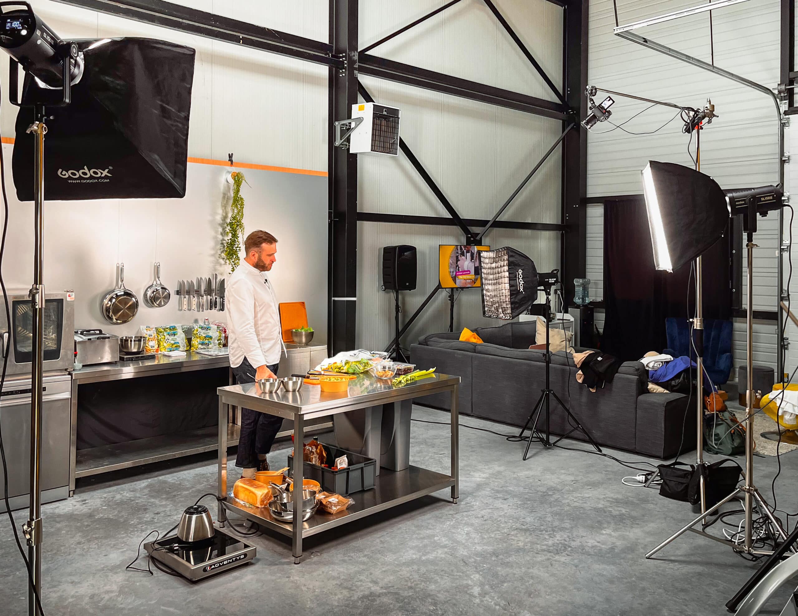 Plateau de tournage cuisine btob aioli digital agence marketing food